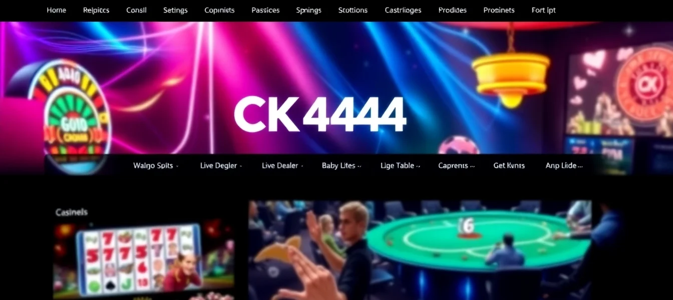 CK444 online gaming platform showcasing engaging slots, live casino action, and sports betting in a bright, user-friendly environment for Bangladeshi players.