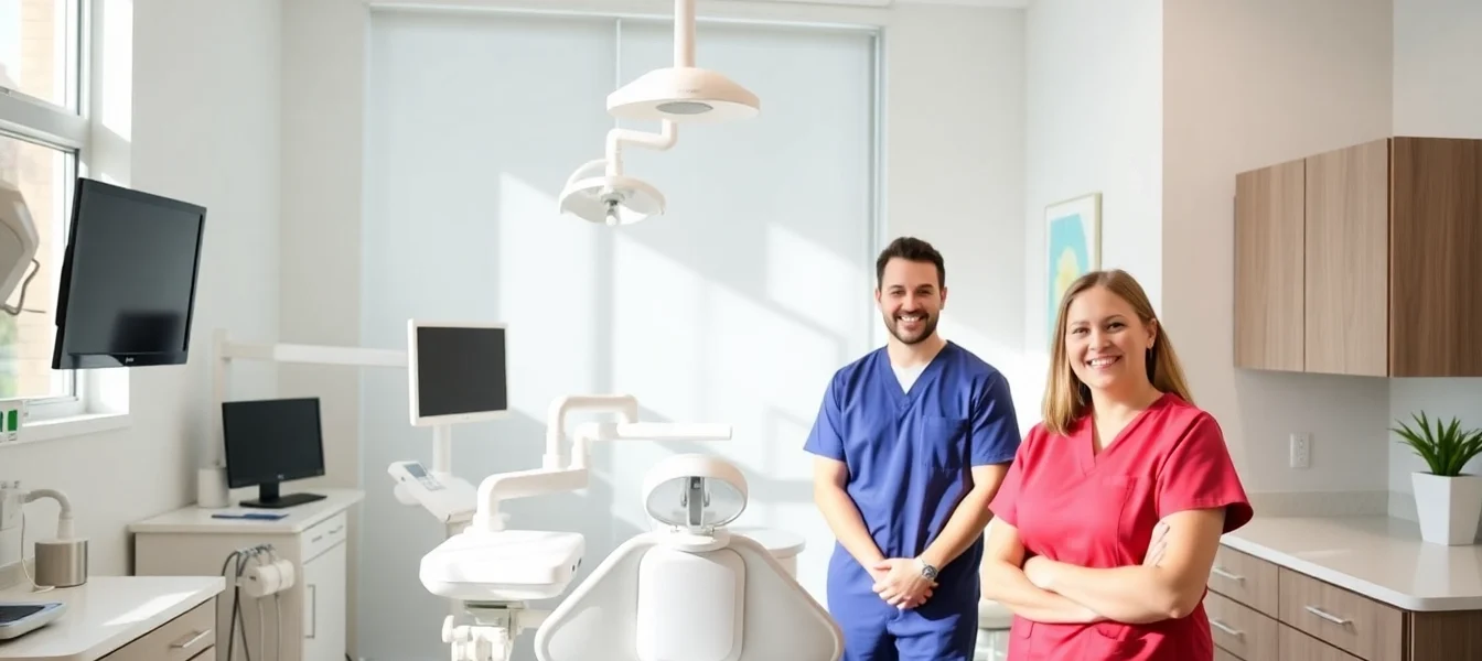 Friendly dental team at Ventura Bright Dental providing a consultation in a modern, welcoming