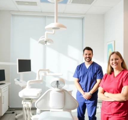 Friendly dental team at Ventura Bright Dental providing a consultation in a modern, welcoming