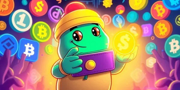 Visual featuring Angry Pepe Wallet with multi-chain tokens and GambleFi elements for crypto