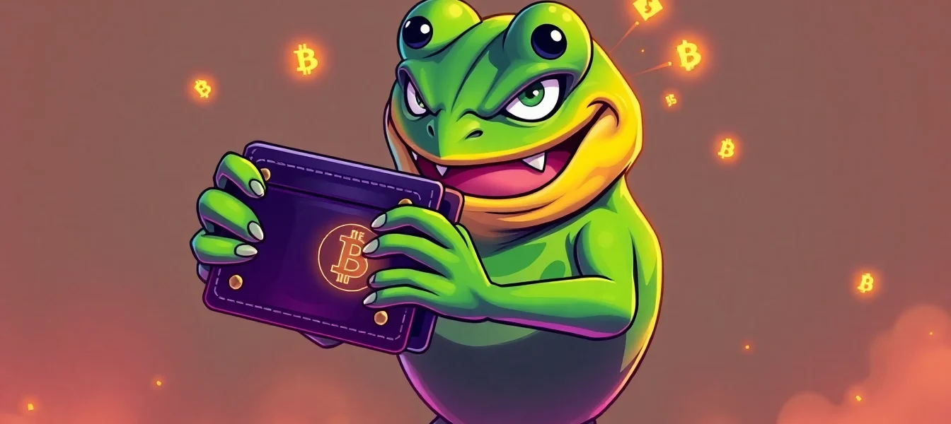 Angry Pepe Wallet powering a secure crypto platform with vibrant blockchain visuals and