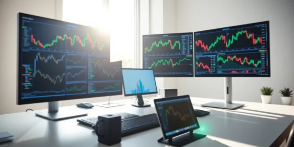 Professional trader analyzing financial charts for online trading UK to optimize investment